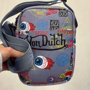 Von Dutch Multicolor Graphic Messenger Bag
